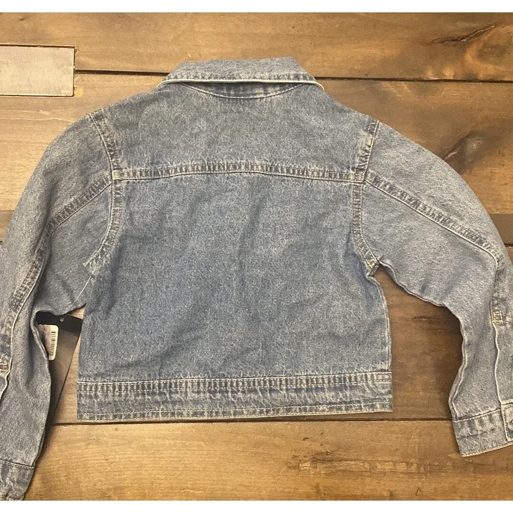 Picapino Youth Denim Jacket Button‎ Up Size 5 Light Wash Lightweight